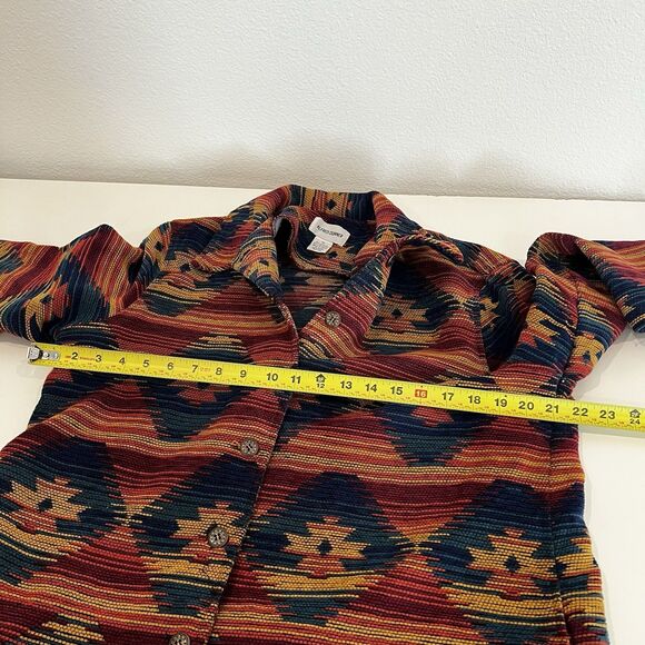 Vintage Aztec Jacket Alfred Dunner Women’s 12 Western Button Front Pockets - Picture 5 of 7